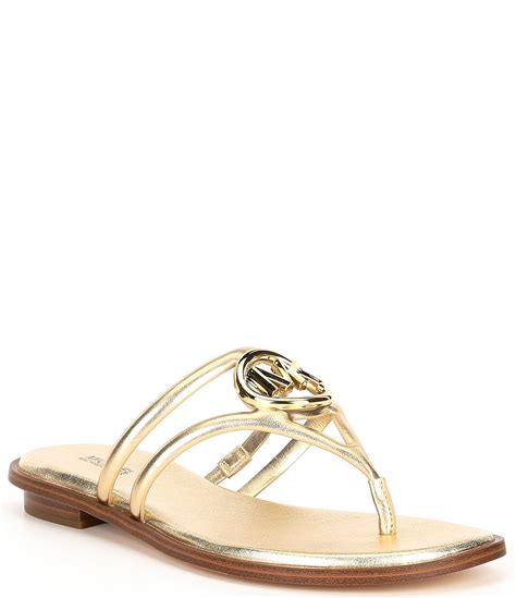 michael kors flat sandals dillards|michael kors low heel sandals.